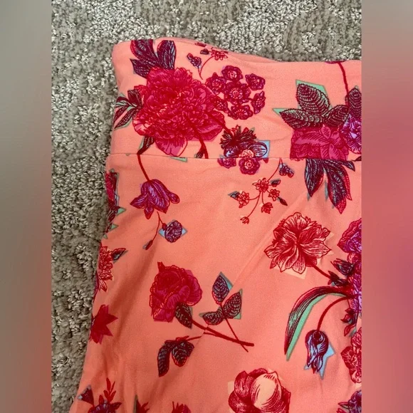 LuLaRoe OS Leggings NWOT Pink Multicolor Floral - Picture 3 of 7